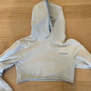 Madhappy Light Blue Cropped Hoodie